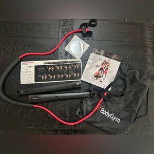 Portable Home Gym with Red Resistance Bands